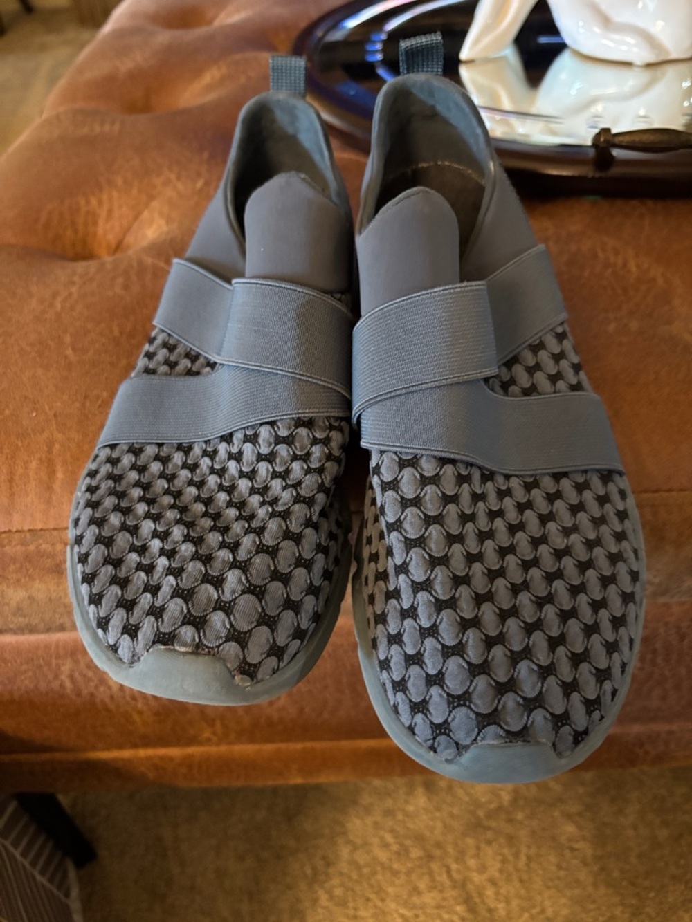 Merrell women’s Grey Slip-On Athletic Sneakers with Knit Upper